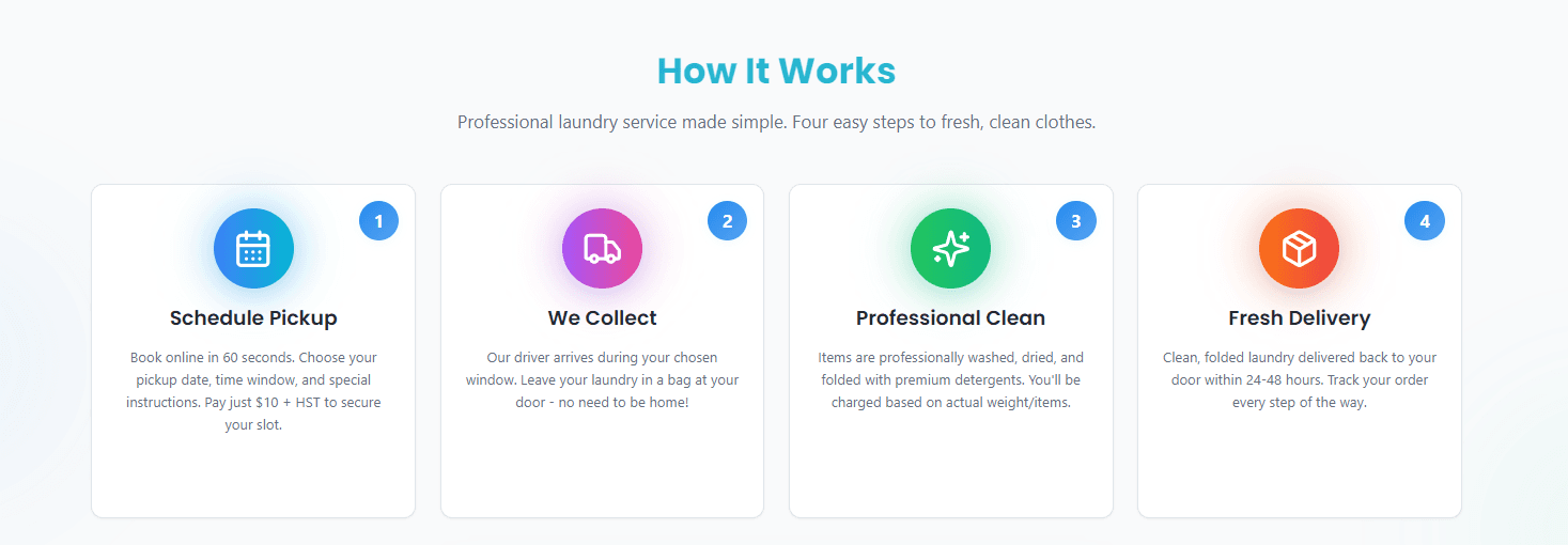 Curbside Laundry Booking Site